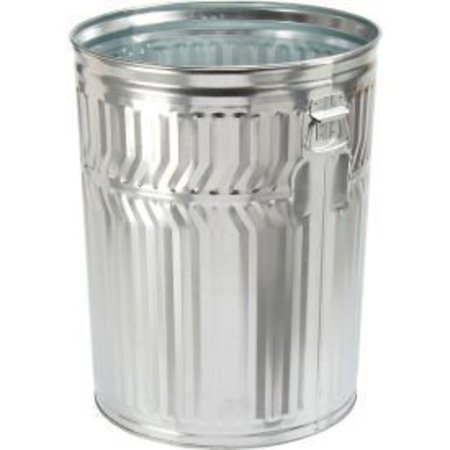 Wittco Witt Industries Commercial Duty Outdoor Galvanized Steel Corrosion Resistant Trash Can, 32 Gal, Silver WCD32C